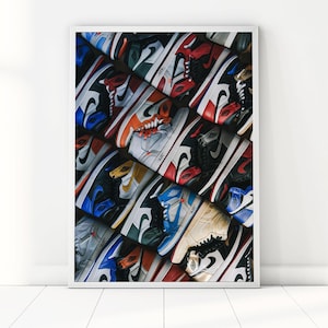 Air Jordan 1 Sneakers Puzzle Wall Art Print Poster