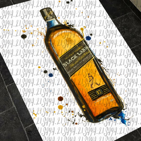 Johnny Walker 油絵風印刷物