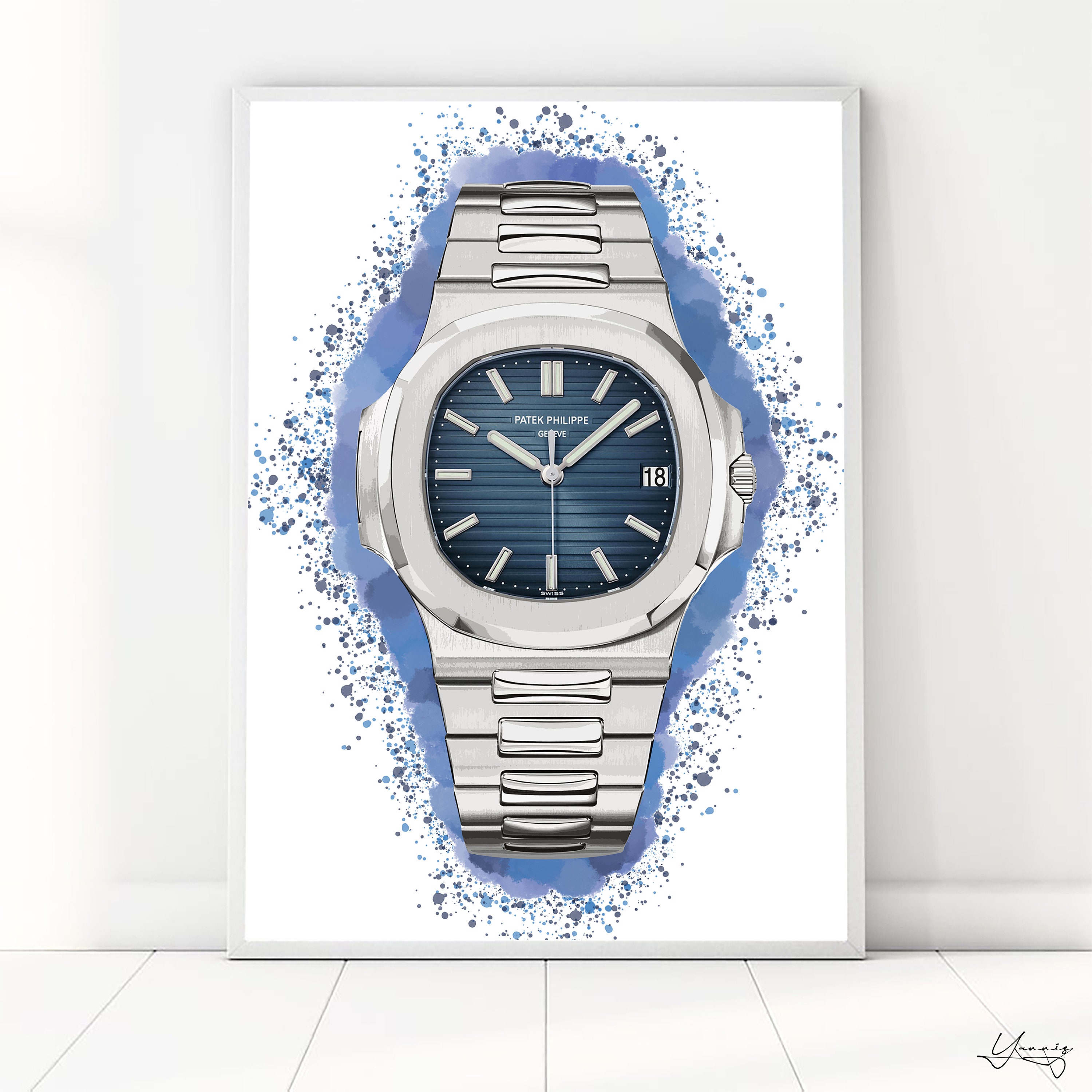 Patek Philippe Blue Royal Oak Wall Art Print Poster | Etsy Australia