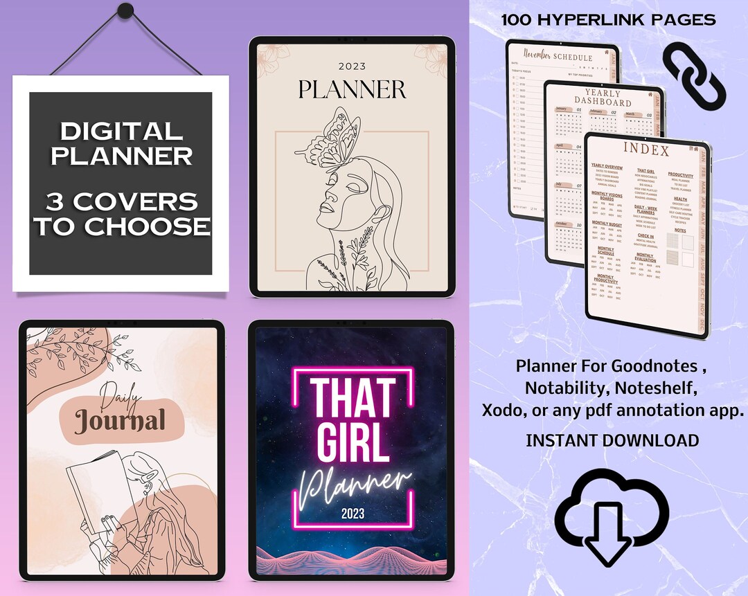 2023 Digital Planner | That Girl Planner | 2023 Goodnotes Planner ...