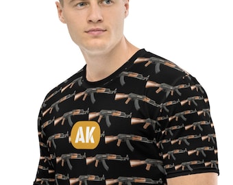 AK-47 T-shirt, AK-47 Firearm Rifle, All Over Print T-shirt