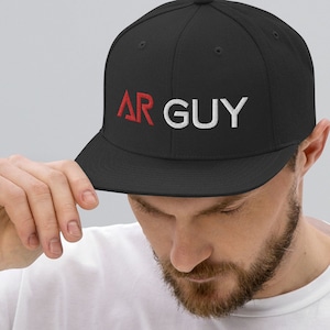 AR Snapback Hat, Warrior Hat, Unique Cool Hats, Dad Hat Embroidered