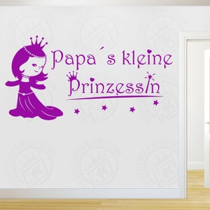 Wall Decal Papas Little Princess Children&#39;s Room Wall Motif Freestanding Decorative Lettering Children Wall Slogan Door Tattoo