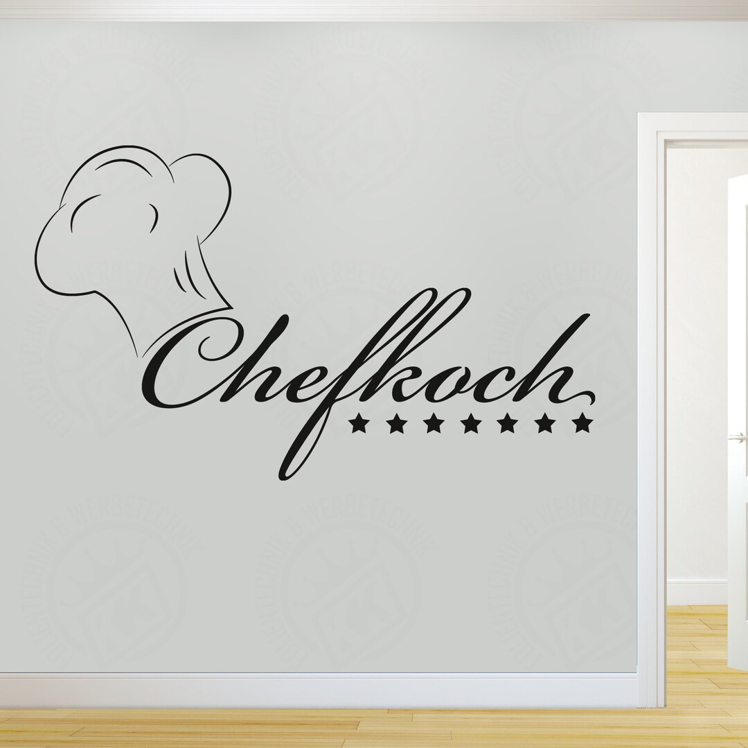 Wall Decal Chef Chef Kitchen Decoration Lettering Wall Saying Chef's ...