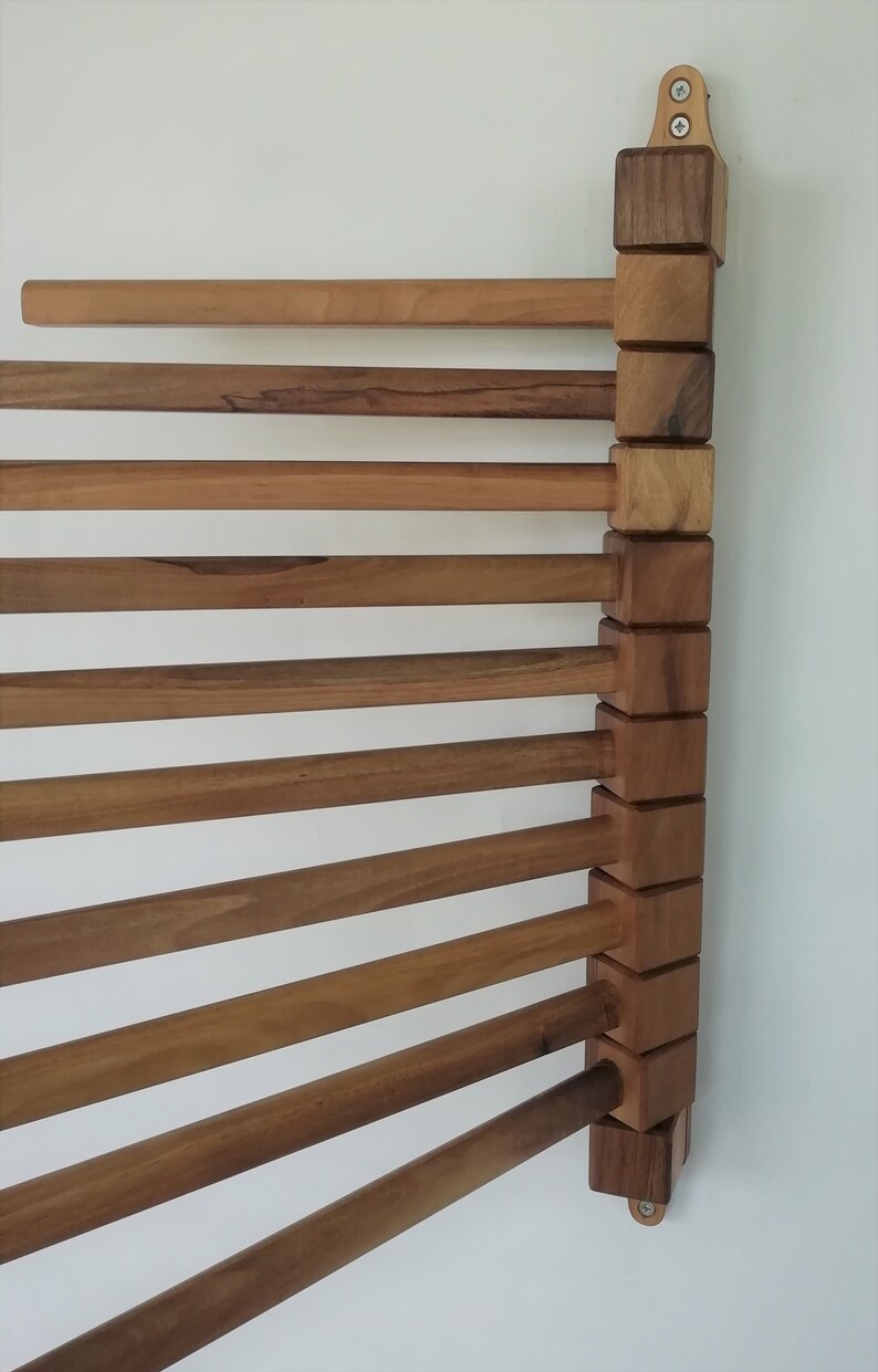 Wall Walnut Wood Trouser Rack Pants Rack Jeans Rack Drying Etsy