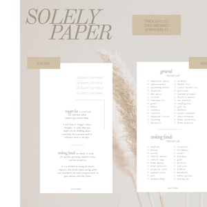 May include: Printable trigger list dashboard with two sections: "general" and "sinking funds". The general section includes categories such as appointments, deadlines, errands, and hobbies. The sinking funds section includes categories such as medical, dental, vehicle maintenance, and holidays.