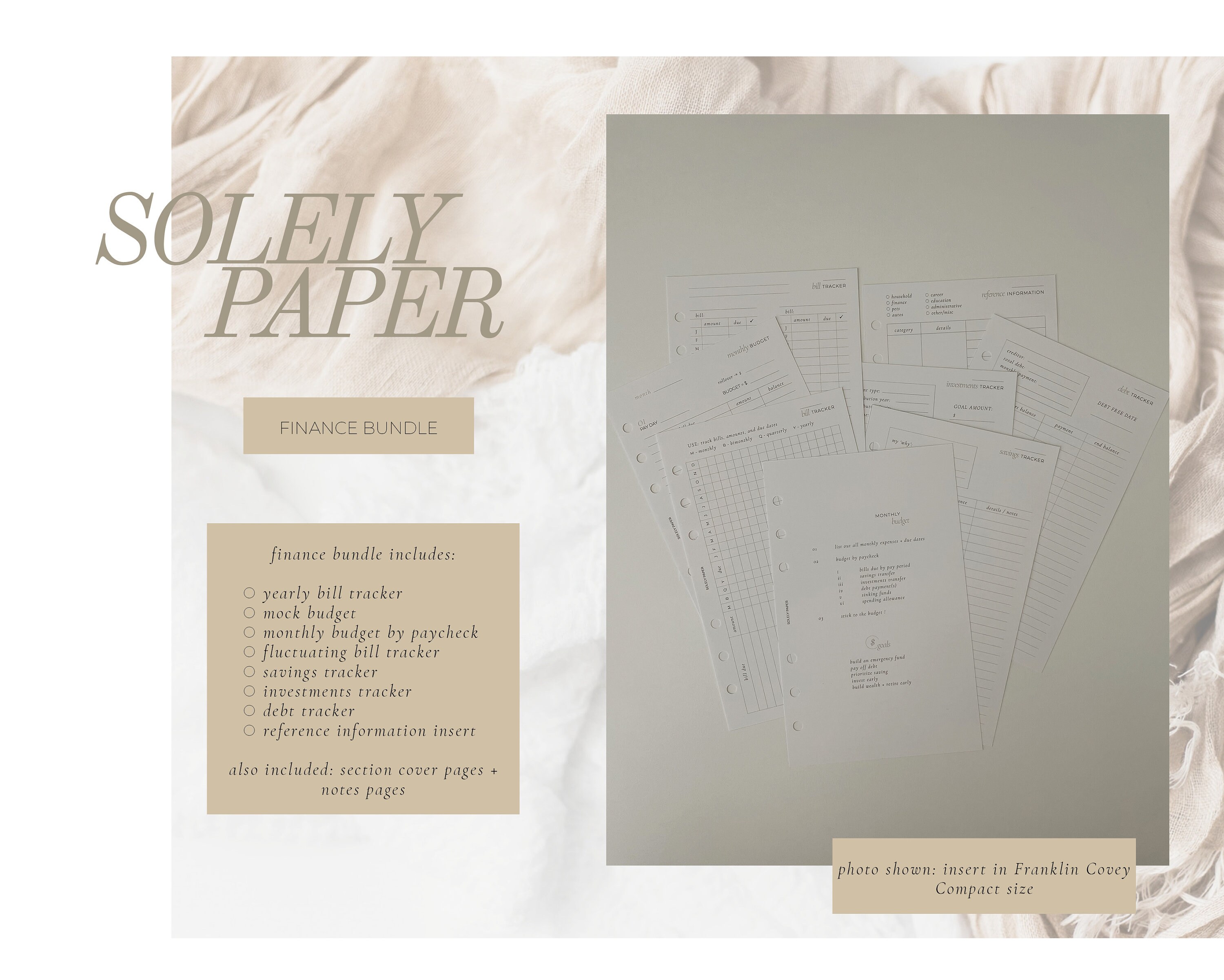Budget by Paycheck - Finance Bundle (Printable) - A6