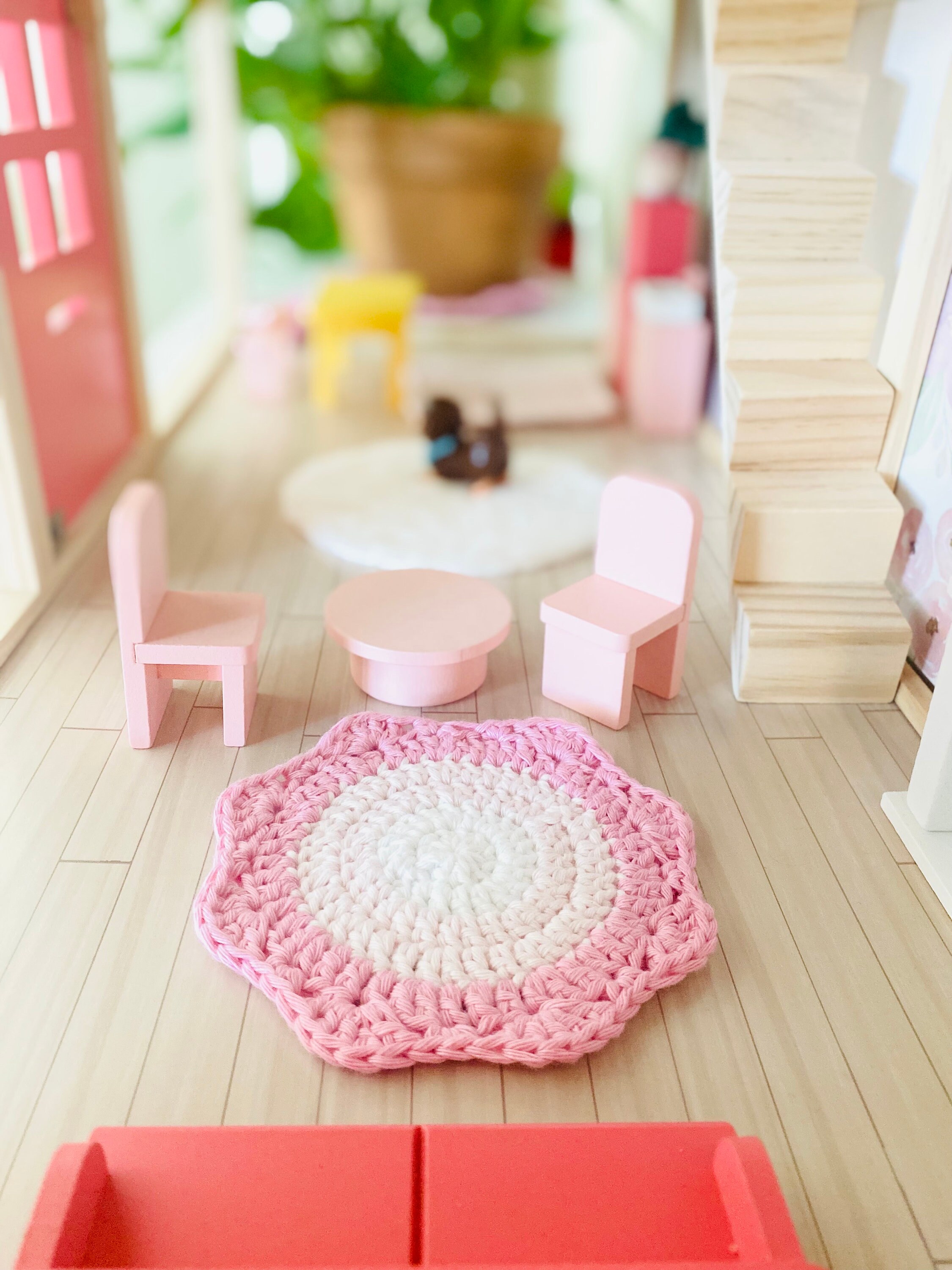 10x17cm Mini Furniture Miniature Woven Carpet Micro Rug Floor Coverings for  1:12 Dollhouse Decor