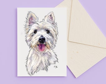 Westie Birthday Cards, Dog Greeting Card, Cards For All Occasions, Blank Birthday Cards, Gift For Westie Lover, Dog Lover Gifts, Dog Mum