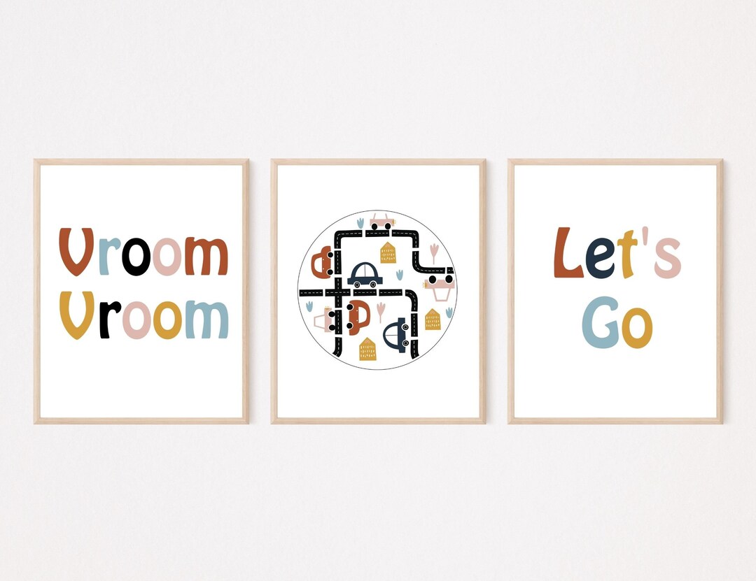 Nursery Prints, Playroom Décor, Set of 3 Prints, Kids Printable ...