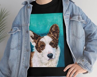 Tee shirt - Cardigan Welsh Corgi, corgis, herding dogs, brindle, Watercolor, cardigan corgi gifts
