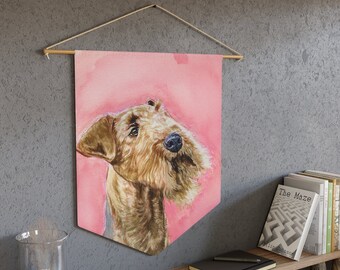 Pennant - Airedale, watercolor, show dog, well bred, terrier, Airedale gifts