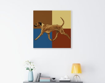 Rhodesian Ridgeback gaiting movement well bred wall art akc breeds Canvas print