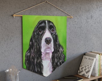 Pennant - English Springer Spaniel, watercolor, show dog, well bred, realistic ESS, Springer Spaniel gifts