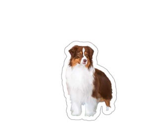 Australian shepherd dog breed sticker, watercolor animal stickers, fine art stationery, dog lover gift cute gifts for dog lovers