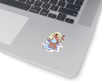 Water witch green haired girl sticker