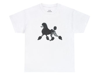 Tee shirt - gaiting Standard Poodle, modified Continental clip, dogs, black, poodle, movement, spoo, standard poodle gifts