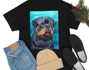 Tee shirt - Rottweiler, watercolor, Rottie, show dog, well bred, realistic, unique Rottweiler gifts