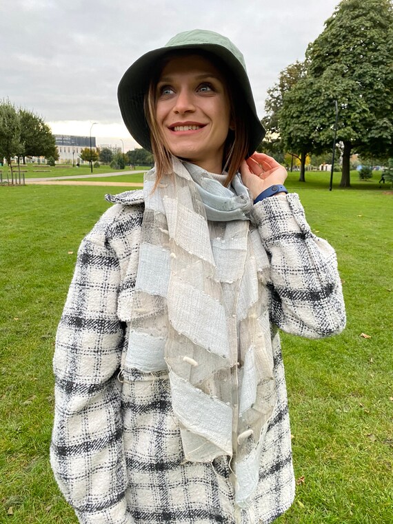 Handmade silk scarf deals
