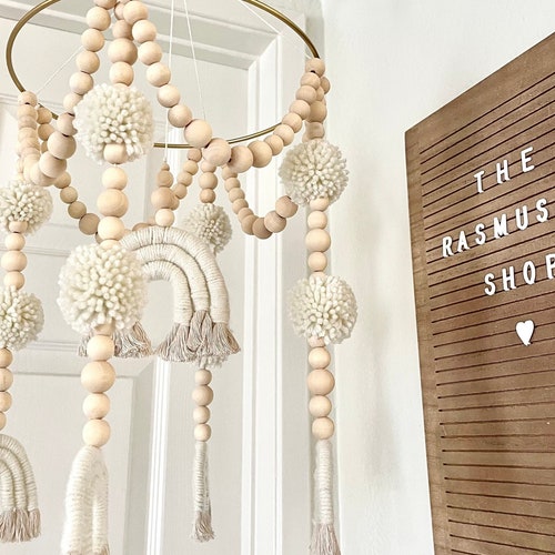 Boho Rainbow Baby Mobile - Nordic Neutral