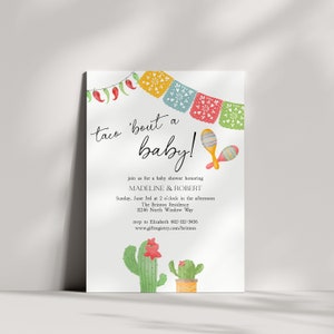 Baby-Dusche-Bundle, Fiesta-Baby-Dusche-Einladung, Taco Bout eine Baby-Fiesta-Themen-Baby-Dusche, 3er Set