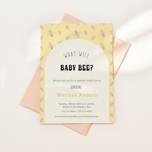 Gender Reveal Mommy to Bee, Baby Bee Theme, What Will Baby Bee image 2