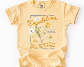 Camiseta infantil con la canción del diente de león / Camiseta juvenil de música country / Inspirada en la letra / Camiseta juvenil Comfort Colors / Talla infantil Gildan