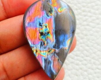 Best Quality Natural Purple Labradorite Cabochon, Pear Shape Smooth Polished Loose Gemstone, Top Grade Natural Purple Labradorite Cabs !!!