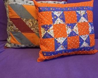 Patchwork decorative pillows, pillows, decoration in living room