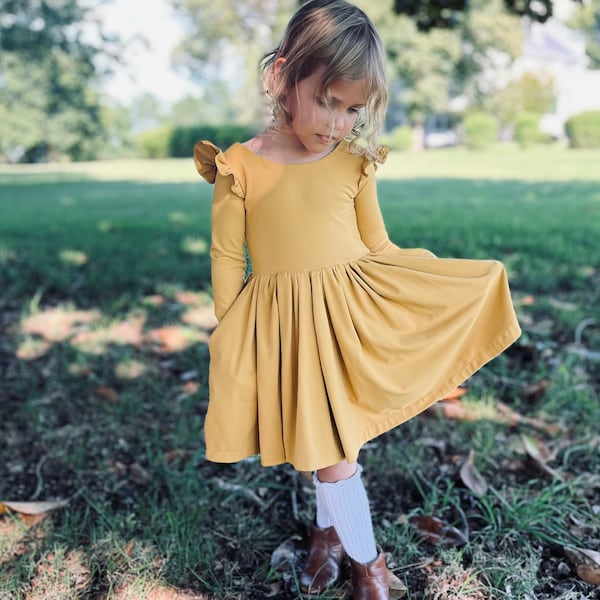 mustard kiddies dress main image 0