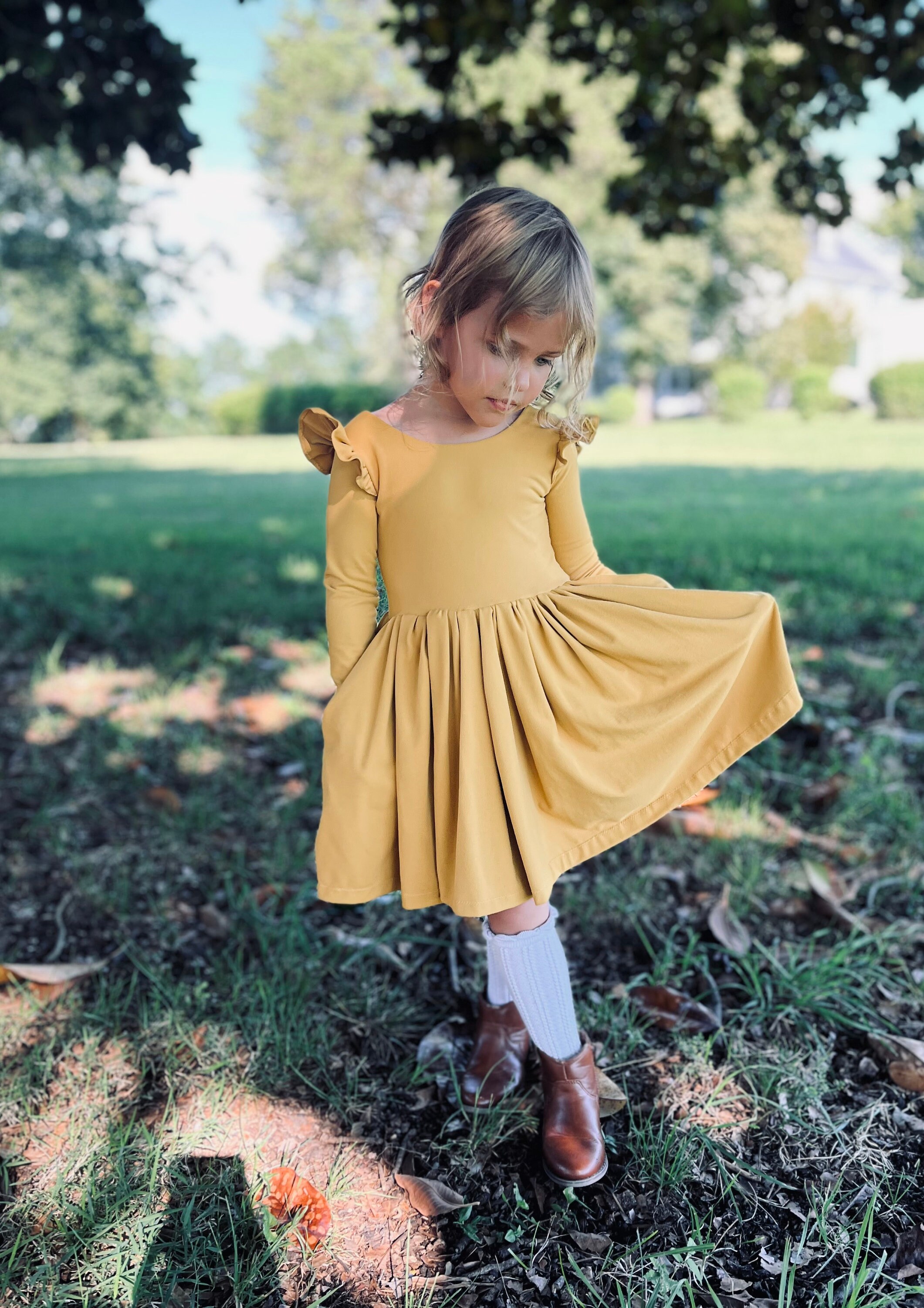 Mustard Toddler Dress Etsy Canada