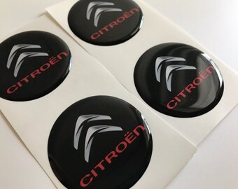 30 mm Citroen logo 3D Domed Sticker 2 pcs 