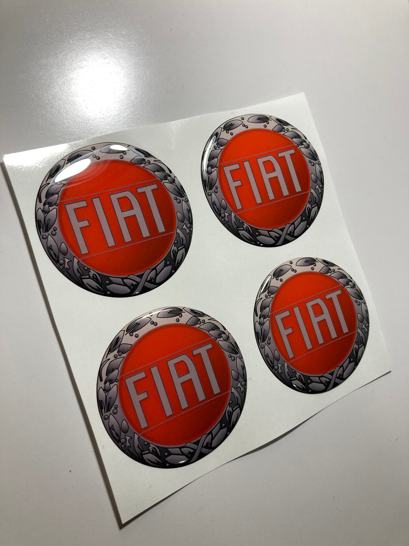 4 Pcs Set Fiat Center Wheel Cap Premium Quality Domed Stickers Etsy