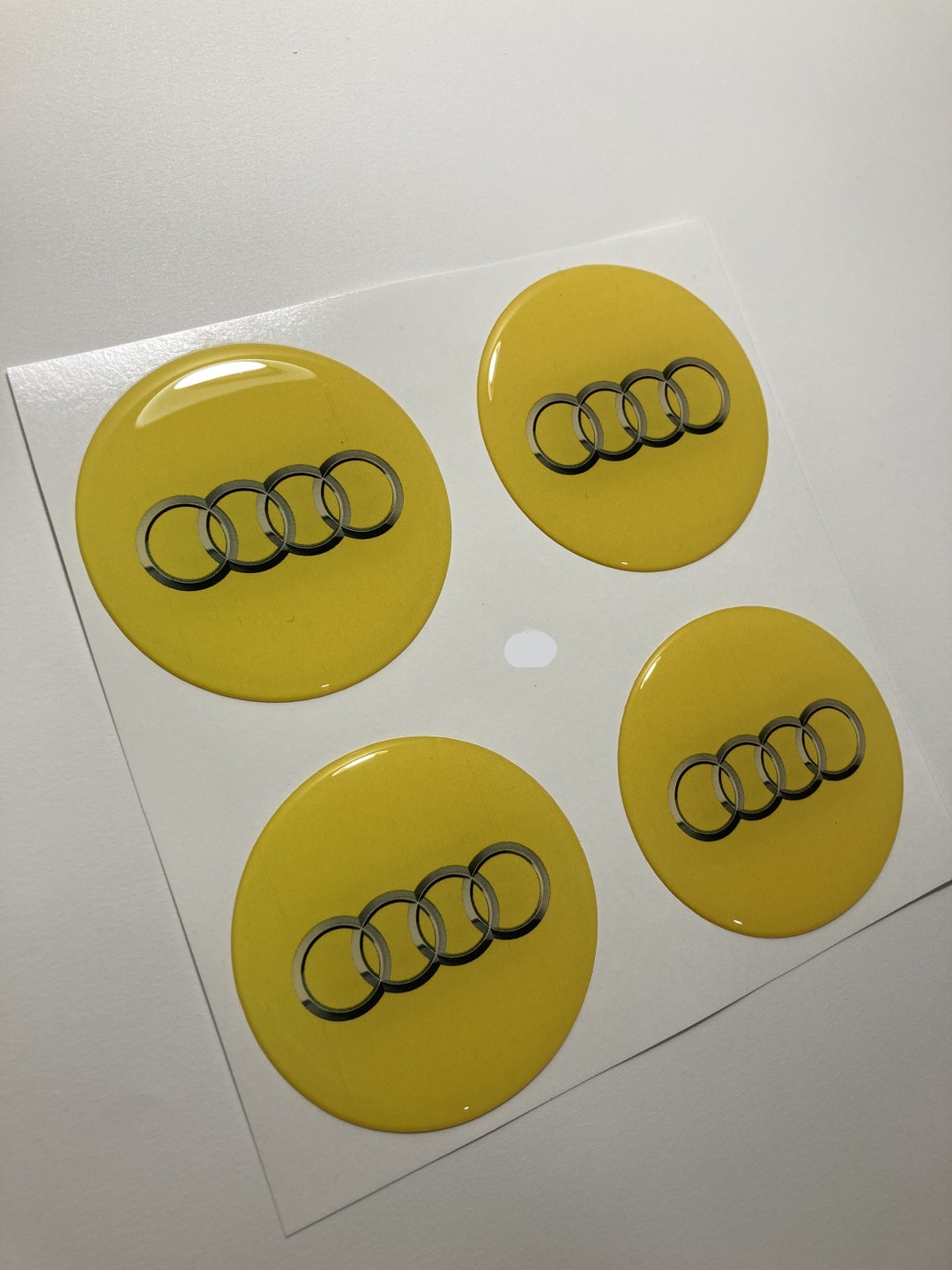 4 Pcs Set Audi Center Wheel Cap Premium Quality Domed Stickers Etsy