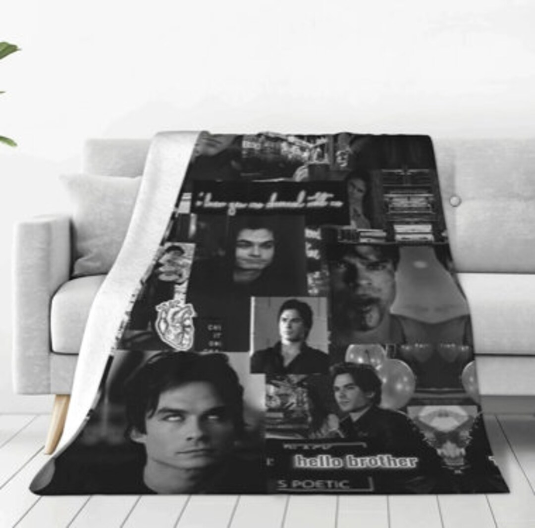 Damon Salvatore the Vampire Diaries Blankets Velvet All Season Etsy