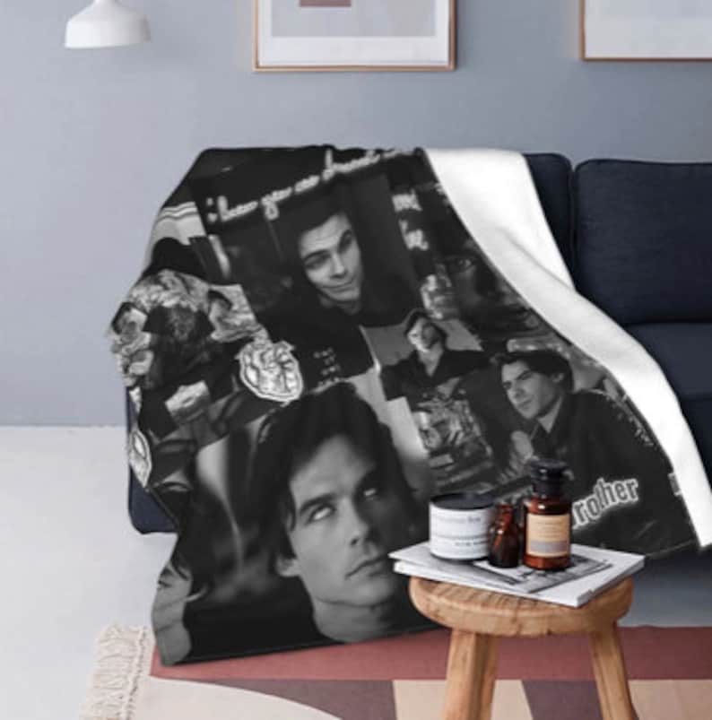 Damon Salvatore the Vampire Diaries Blankets Velvet All Season Etsy