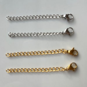 18K Gold extender, Silver necklace extender, Chain extender, Bracelet Extender, Waterproof, Anklet Extender