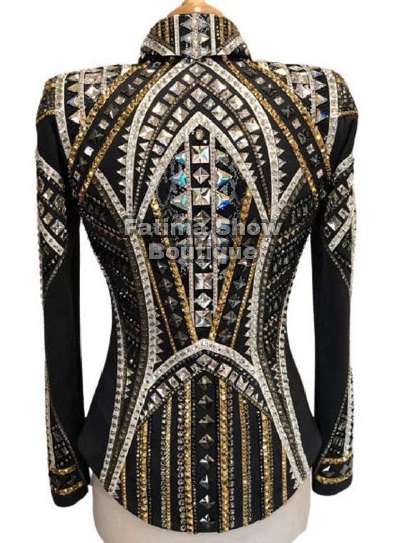 Showmanship Western Pleasure Rail Veste Western D'occasion Dry Creek Designs Showmanship - Taille M/L, Style Plaisance Western, Pour équitation Ou Look Cowboy Veste Showmanship Taille M/L