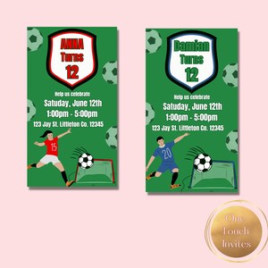 Fußball Thema Geburtstagseinladung | Geburtstagsfeier zum Thema Fußball | Fußballparty| Fußball-Geburtstag | Fußball-Einladungen |