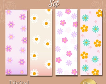 Flower Power Bookmarks| Flower Bookmarks | Hippy Style Bookmarks| Girly Bookmarks|