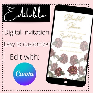 Bridal Shower Invitation| Bride to Be Invitation| Bridal Shower Digital Invite |