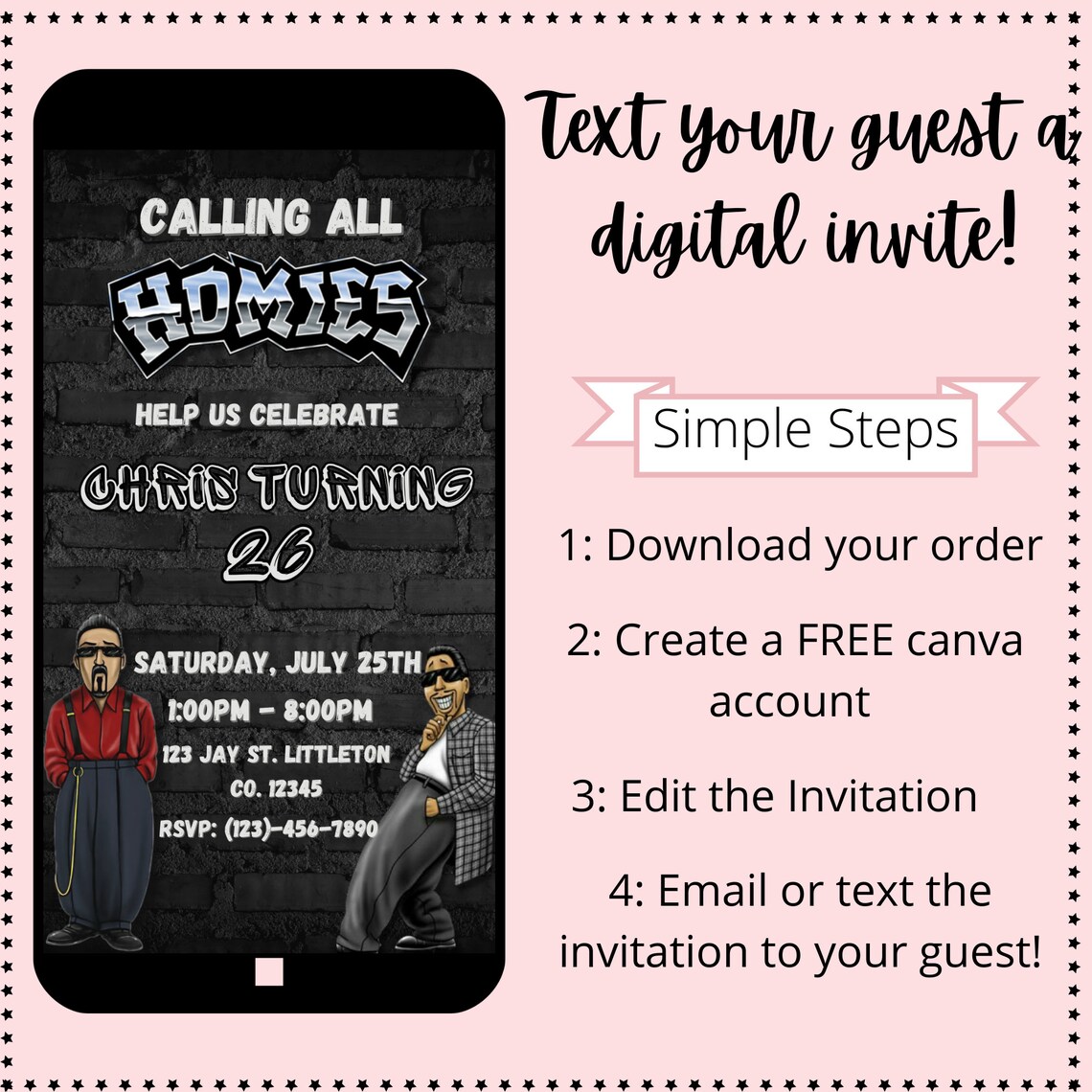 Cholo Birthday Invitation Chicano Birthday Invitation Latino Birthday