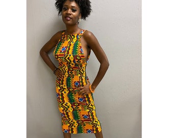 backless ankara dress