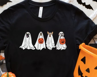 Сute Ghost Dog t-shirt, Ghost dog t-shirt, Dog Lovers Shirt, Cute Halloween Shirt, Halloween Dog T-shirt, Spooky Season