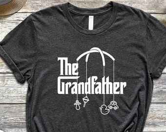 Grandpa Gift T-Shirt, Pregnancy Announcement Soft Cotton Blend