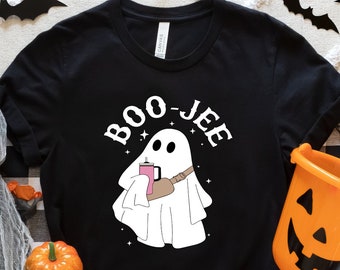 Halloween Boo Jee Ghost Shirt Boo Shirt Spooky Ghost Sweatshirt Spooky Season Ghost Sweater, Spooky Vibes Shirt, Halloween Gifts