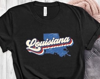 Vintage Louisiana Shirt, Louisiana Fan Shirt, Vintage T Shirt, Louisiana Pride, College Student Gifts, State Shirts, Louisiana State T-Shirt