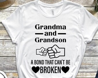 Grandma and Grandson Bond That Cant Be Broken Shirt, Grandma Gift Shirt, Grandson Gift Shirt, Grandma and Grandson Shirt