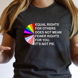 Equal rights for others does not mean fewer rights for you shirt, it not pie shirt, LGBT Rainbow, Black Rainbow, Transgender Rainbow, Pride