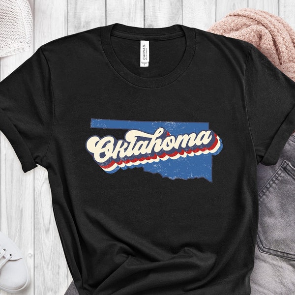 Vintage Oklahoma Shirt, Retro Oklahoma T Shirt, Oklahoma Pride, College Student Gifts, Oklahoma State T-Shirt